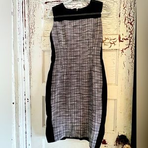 T Tahari Tweed Sleeveless Dress